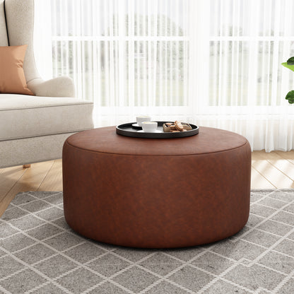 Velvet Round Ottoman