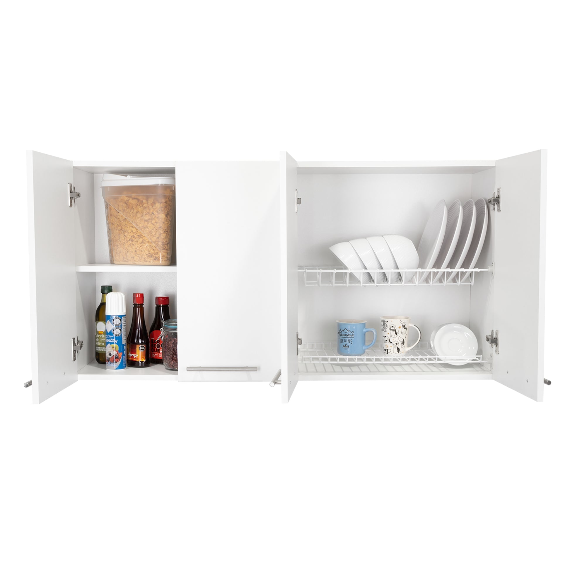 Sitka Wall Cabinet, Two Spacious Divisions, Four Doors