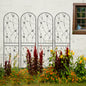 4-Pack 86.7-Inch Black Butterfly Metal Garden Trellis Set for Climbing Plants