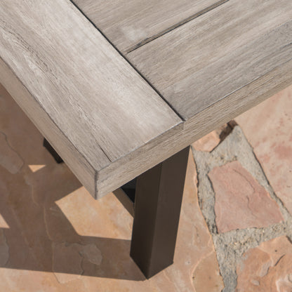 Grey Acacia Wood Dining Bench - 63" Modern Style