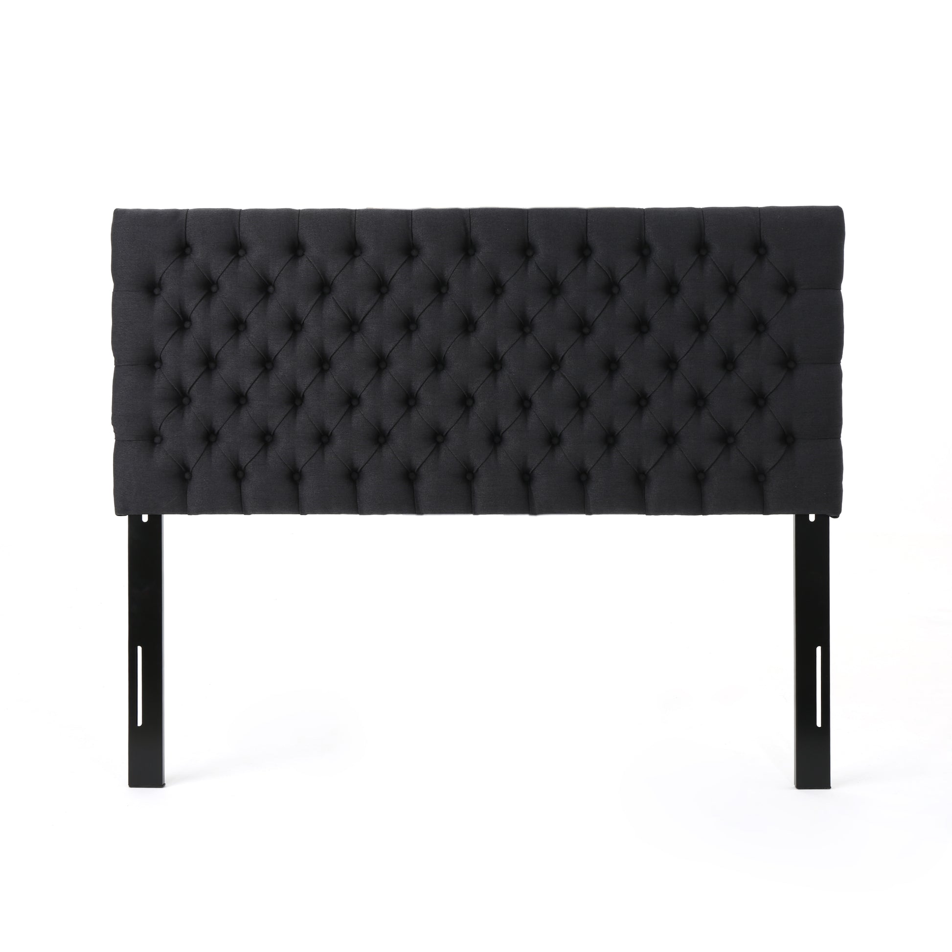Queen Size Charcoal Grey Fabric Headboard
