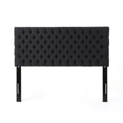 Queen Size Charcoal Grey Fabric Headboard