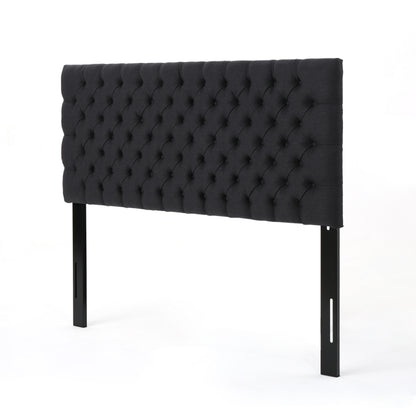 Queen Size Charcoal Grey Fabric Headboard