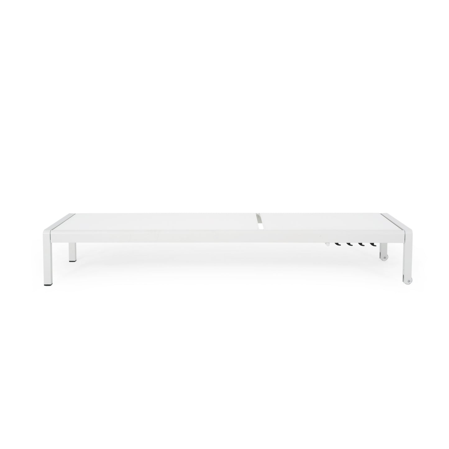 White Mesh Chaise Lounge Set - 2 Piece Patio Seating