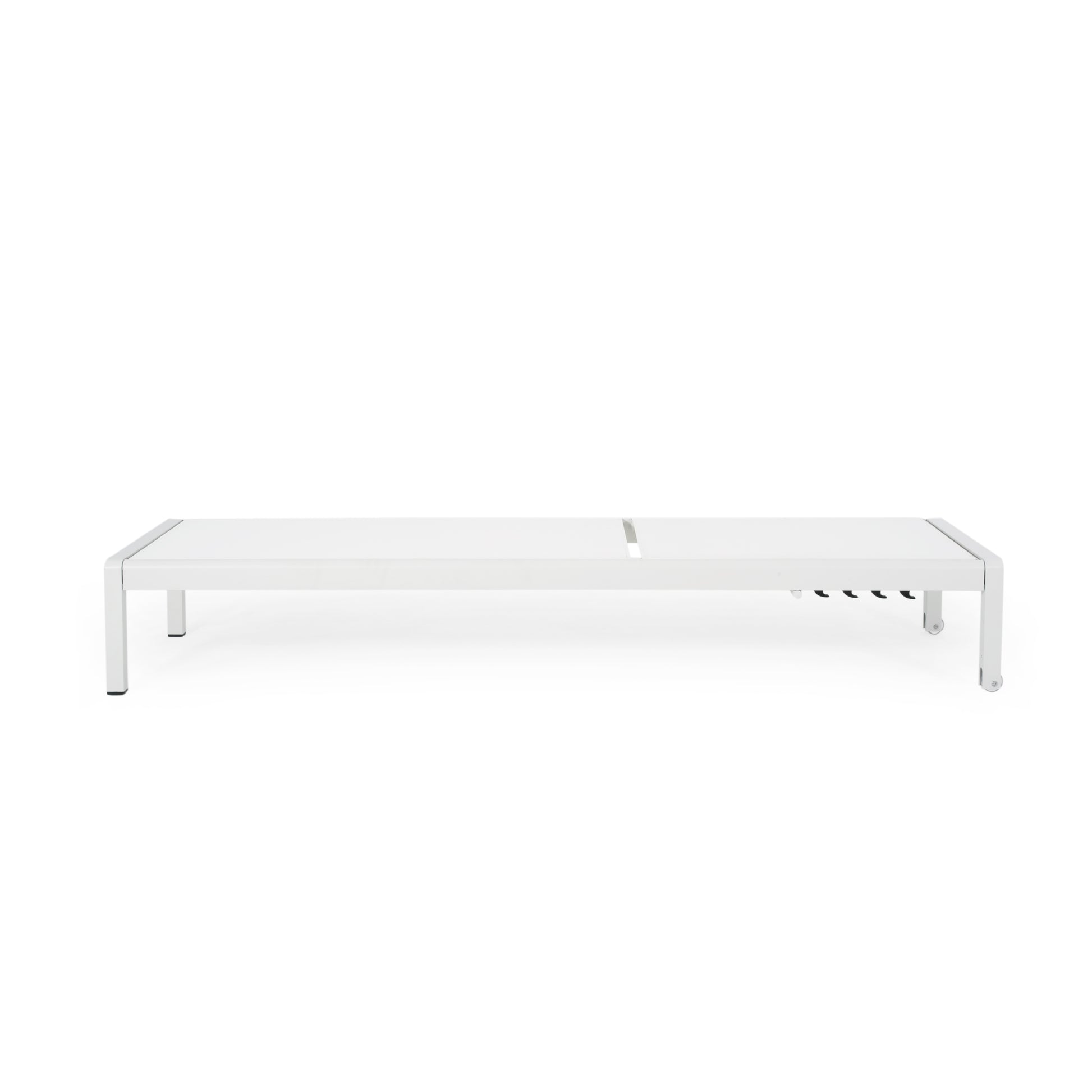 White Mesh Chaise Lounge Set - 2 Piece Patio Seating
