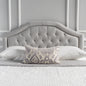 Tufted Upholstered Headboard Queen Size, Solid Wood Head Board with Durable Metal Legs, Adjustable Height Queen headboard with Nailhead Trim in Bedroom