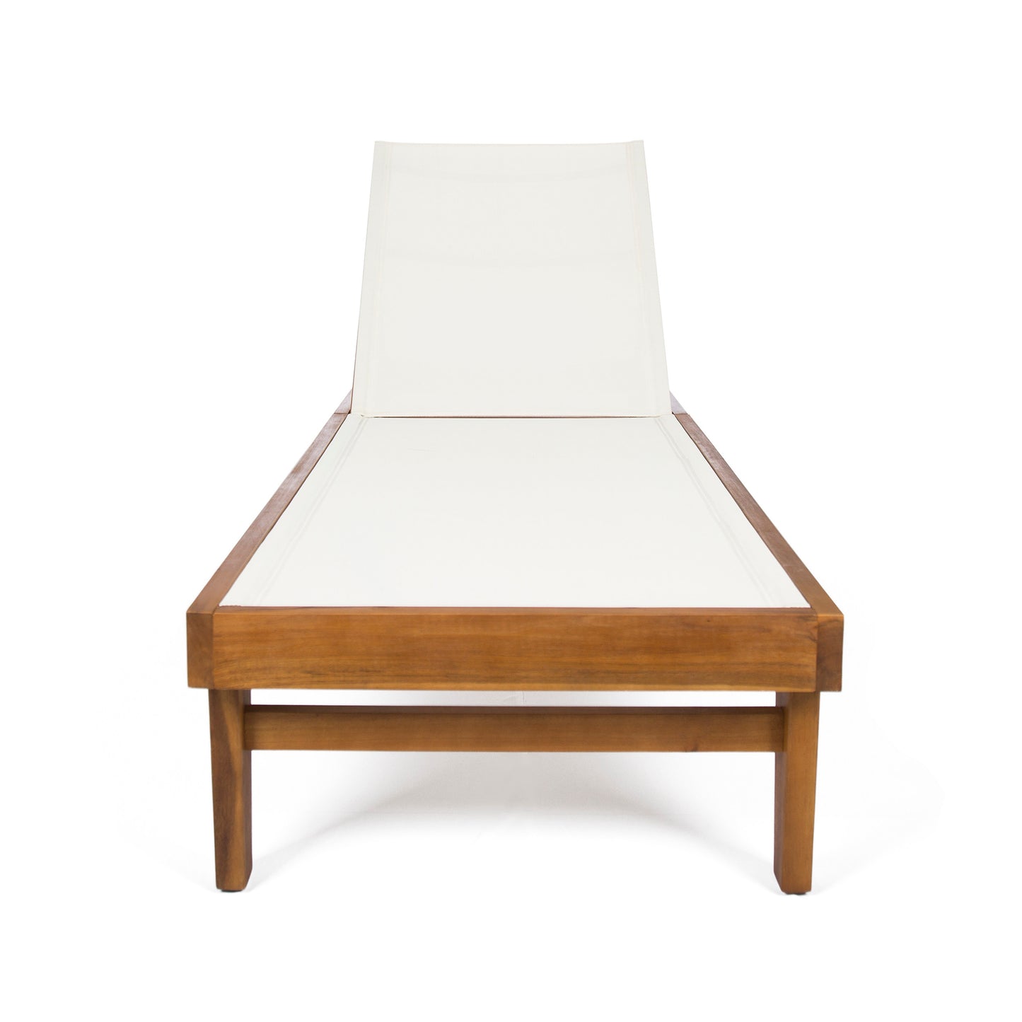 Teak Acacia Wood Chaise Lounge for Patio Relaxation