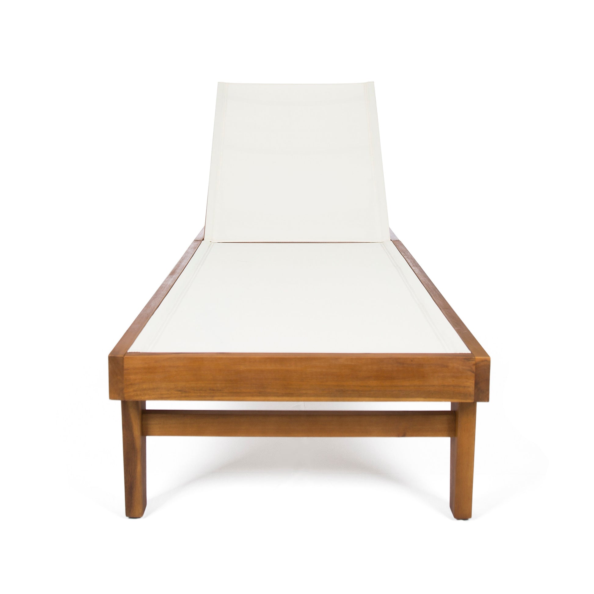 Teak Acacia Wood Chaise Lounge for Patio Relaxation