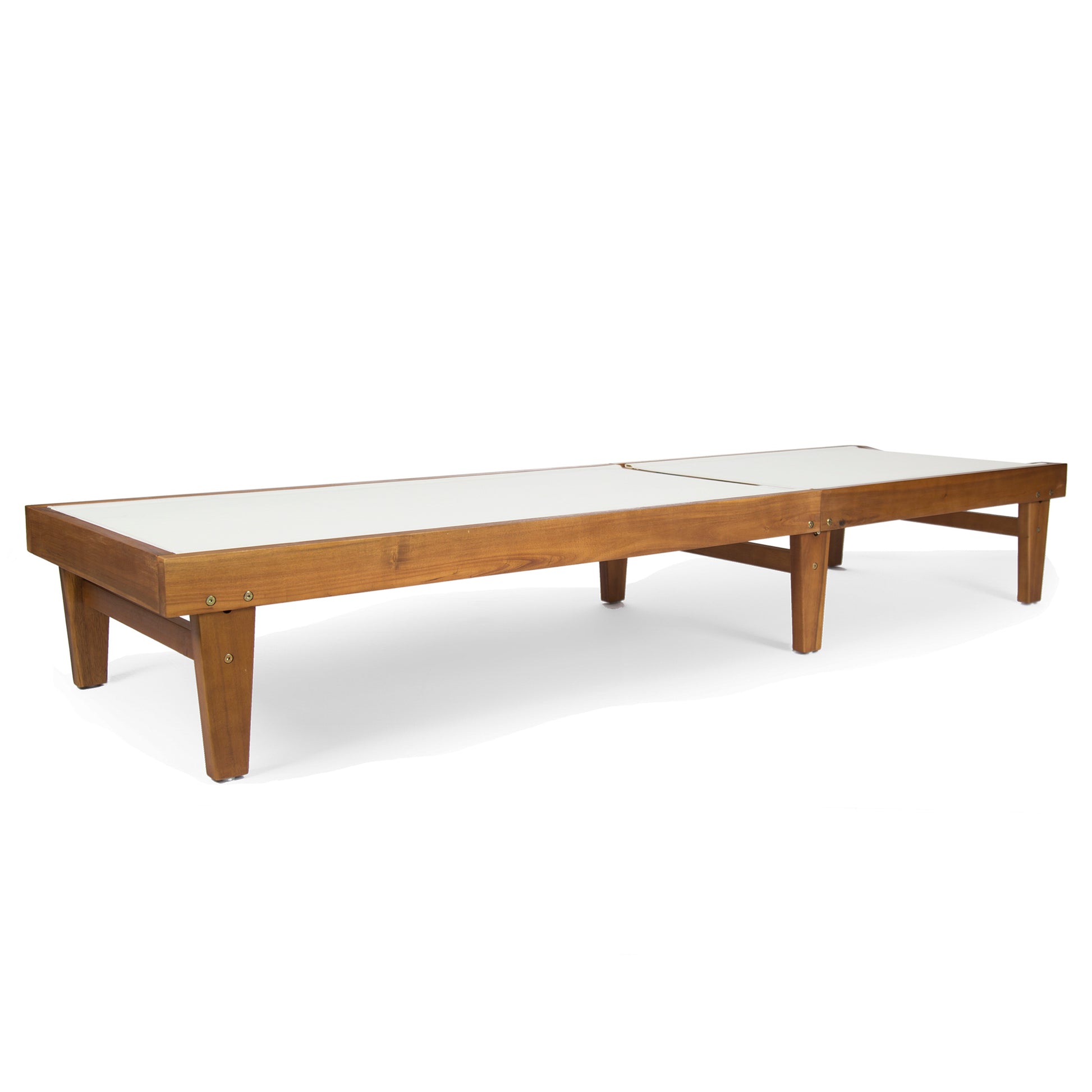 Teak Acacia Wood Chaise Lounge for Patio Relaxation