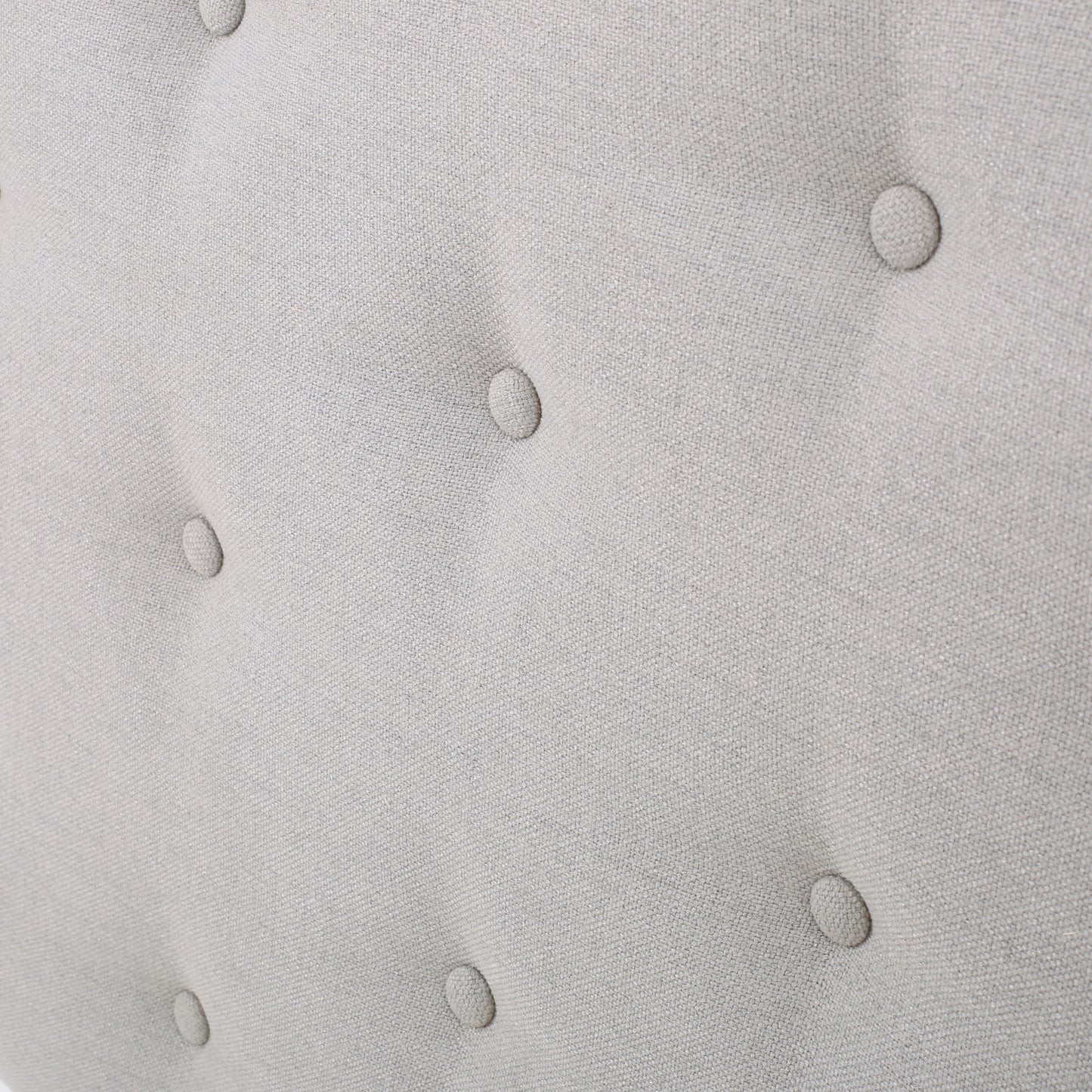 Light Grey Button Tufted Headboard Twin Size Upholstered for Bedroom