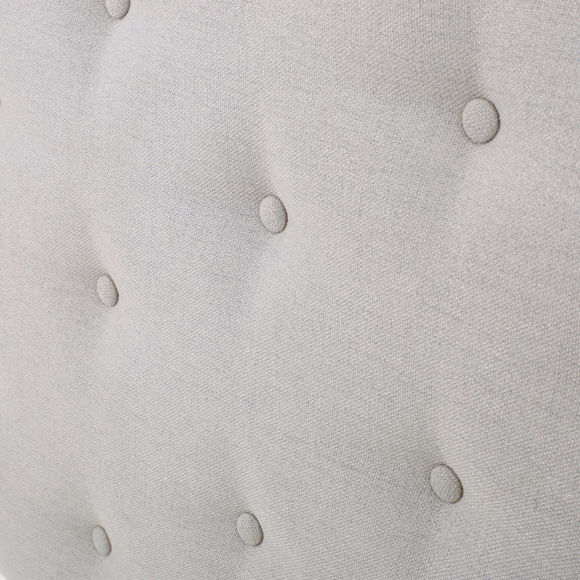 Light Grey Button Tufted Headboard Twin Size Upholstered for Bedroom