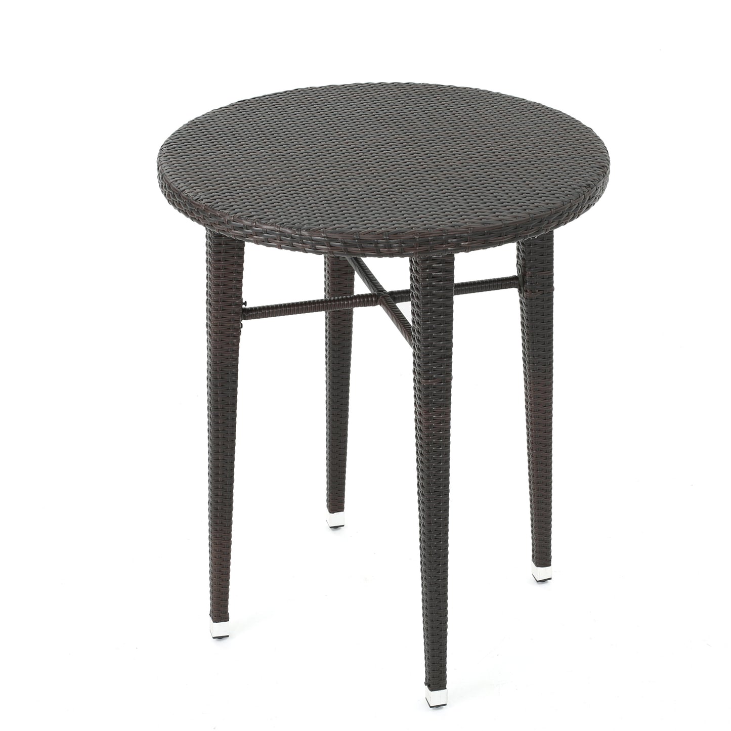 Rattan Round Bar Table - Brown Multi