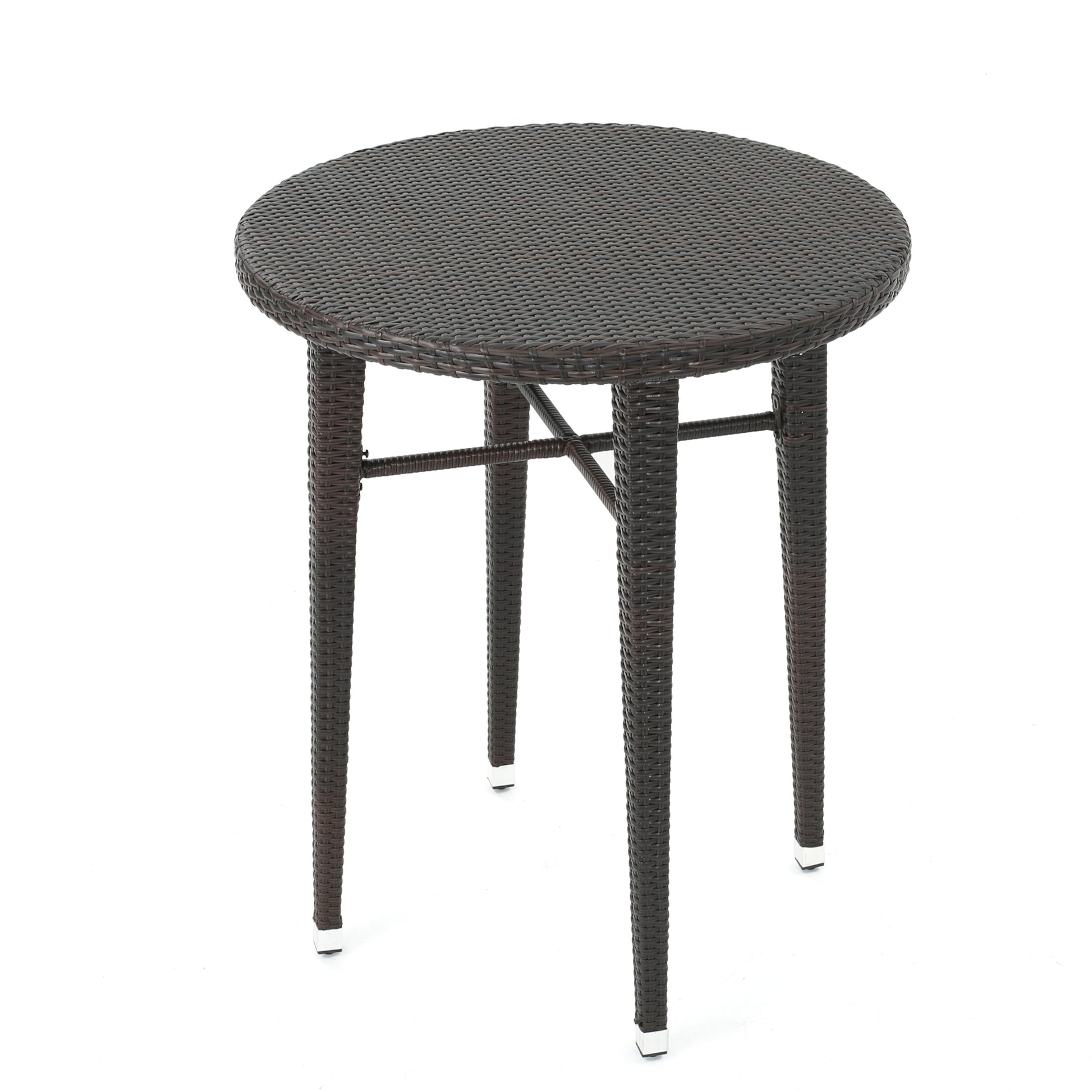 Rattan Round Bar Table - Brown Multi