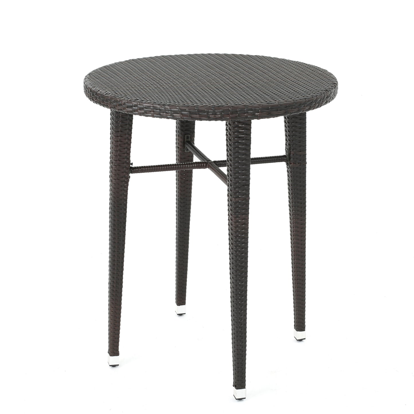 Rattan Round Bar Table - Brown Multi