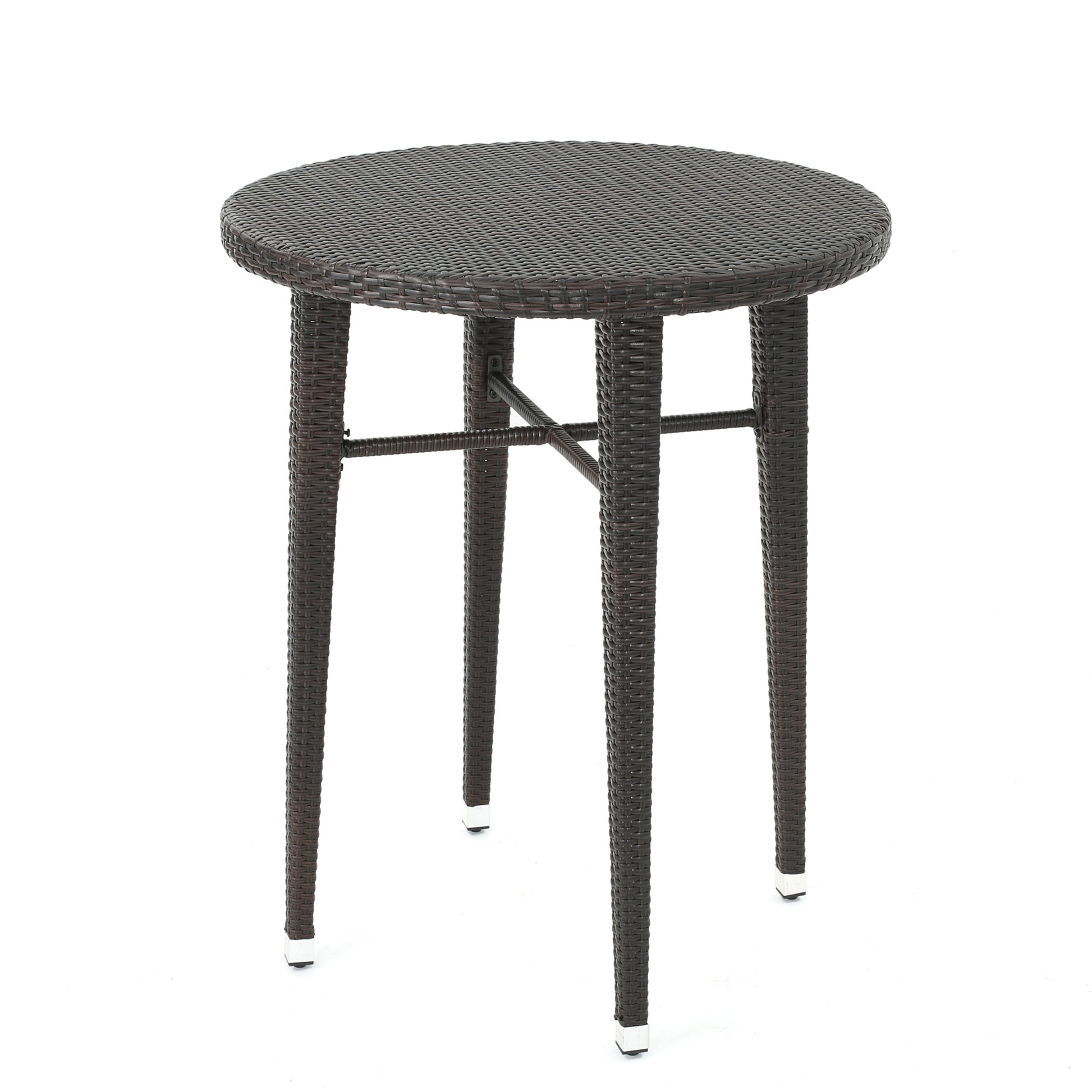 Rattan Round Bar Table - Brown Multi
