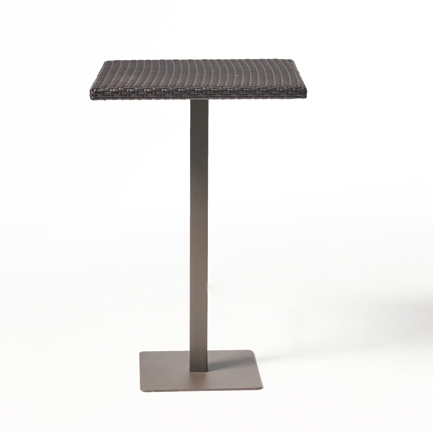 Brown Rattan Square Bar Table - 26"