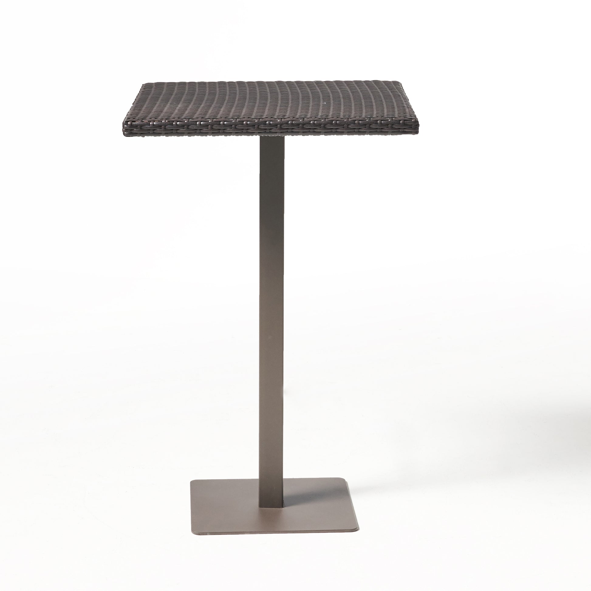 Brown Rattan Square Bar Table - 26"