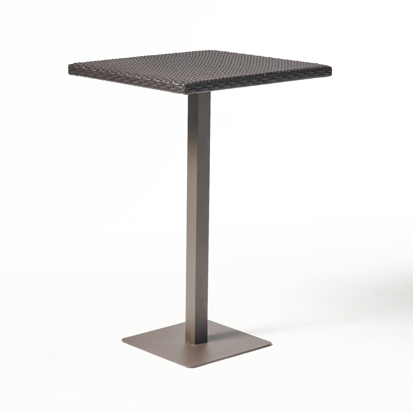 Brown Rattan Square Bar Table - 26"