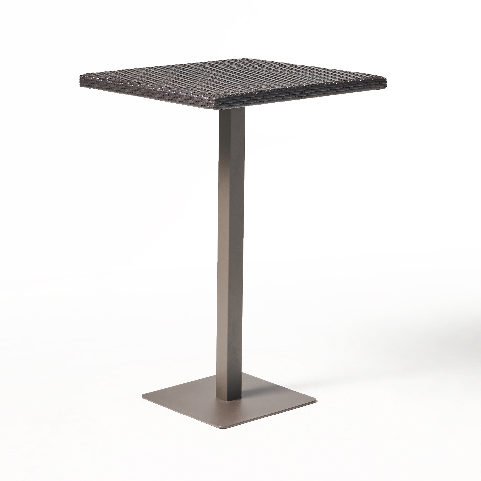 Brown Rattan Square Bar Table - 26"