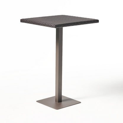Brown Rattan Square Bar Table - 26"