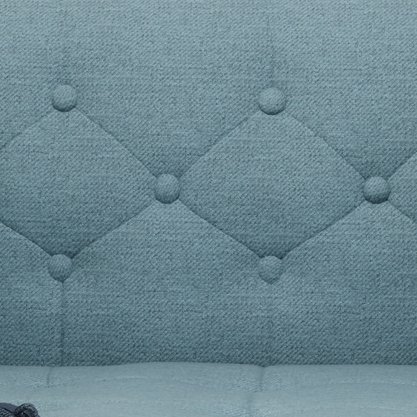 Aidan Mid-Century Sofa - Blue Fabric Comfort