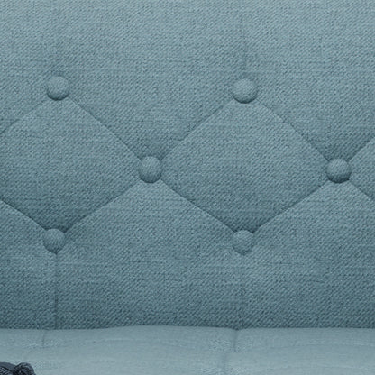 Aidan Mid-Century Sofa - Blue Fabric Comfort