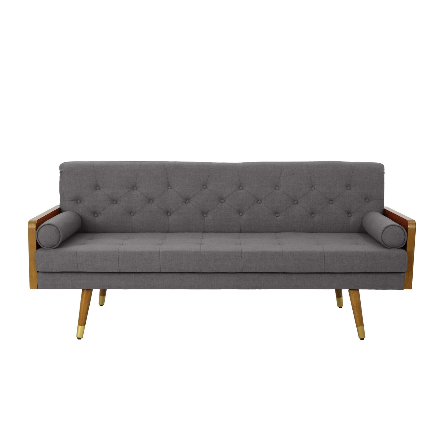 Aidan Mid-Century Sofa - Grey Fabric Comfort