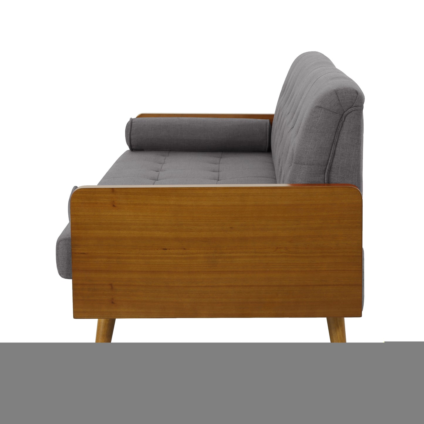 Aidan Mid-Century Sofa - Grey Fabric Comfort