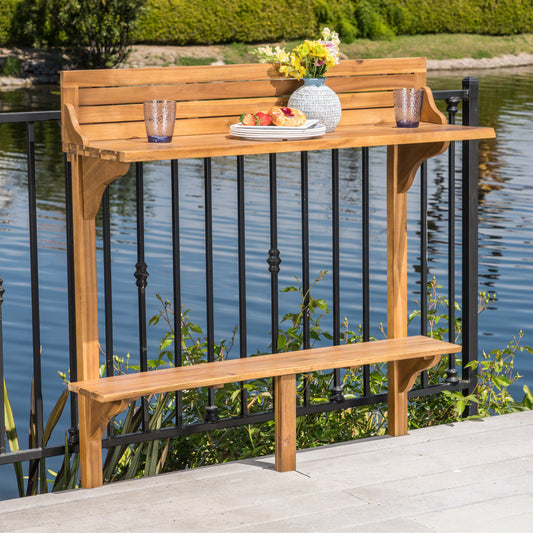 Wood BALCONY BAR TABLE