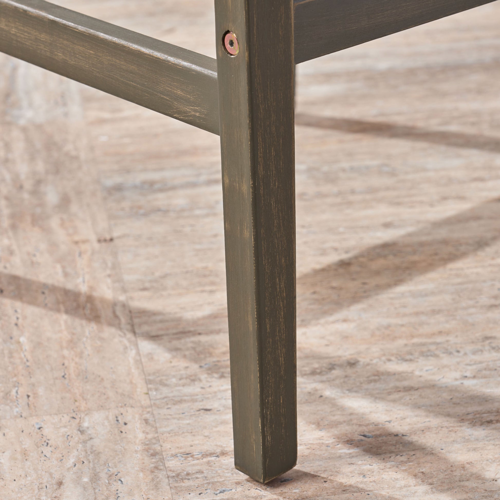 Grey Wood Bar Stools - 4 Piece Set for Patio Outdoor Spaces