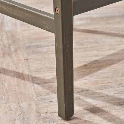 Grey Wood Bar Stools - 4 Piece Set for Patio Outdoor Spaces