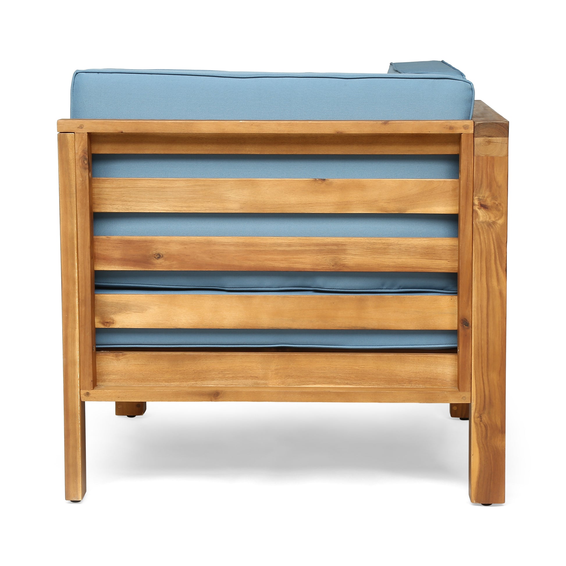 OANA 3-Piece Acacia Wood Sofa Set, Blue - Patio Seating