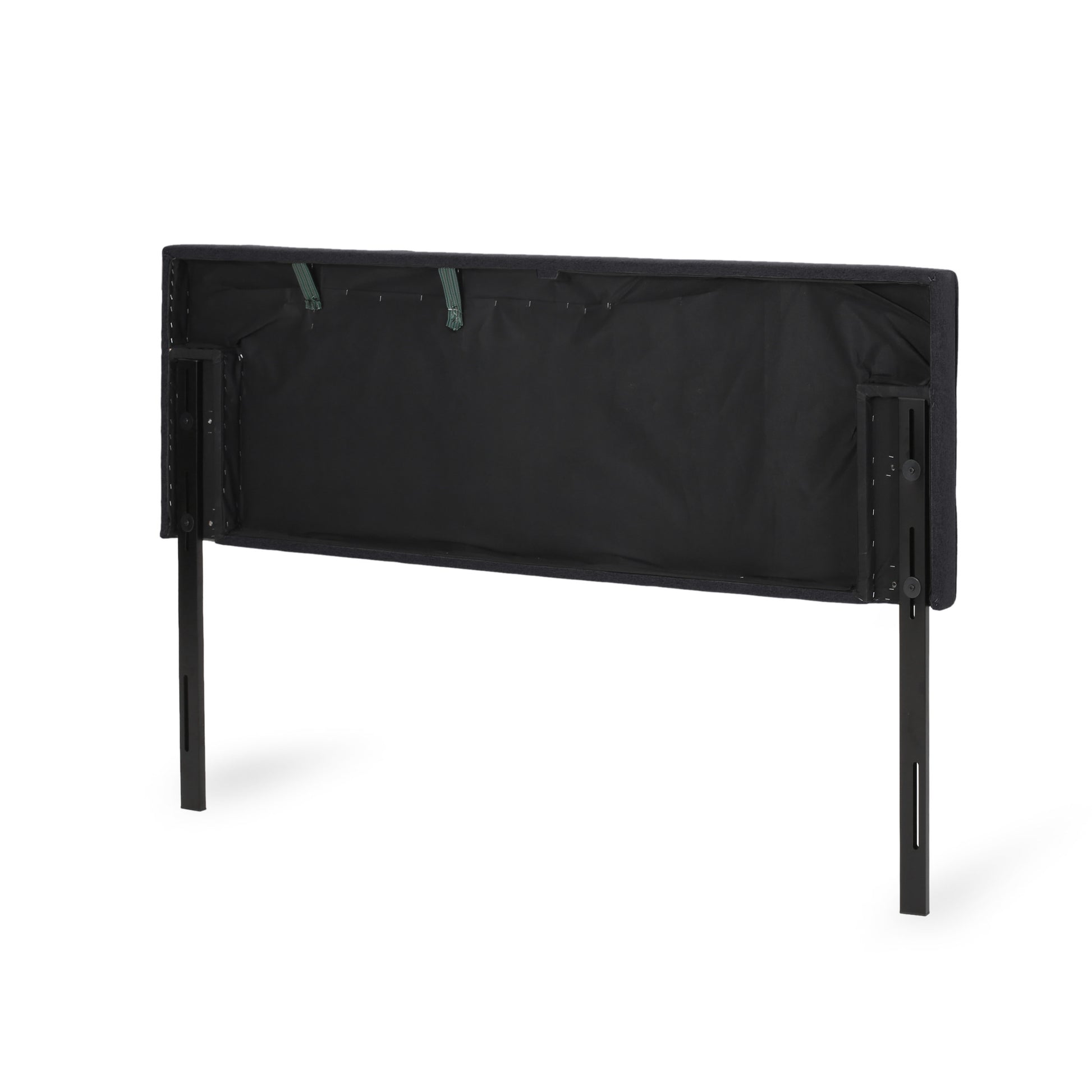 Black California King Headboard - Linen Upholstered Bed Frame