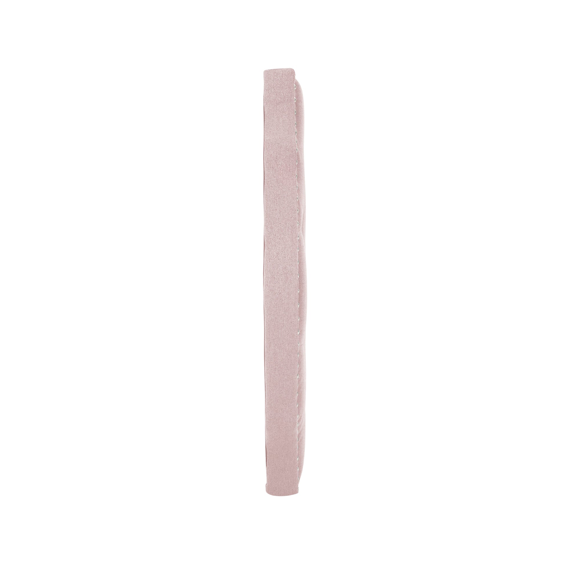 Twin Size Blush Fabric Headboard Button Tufted