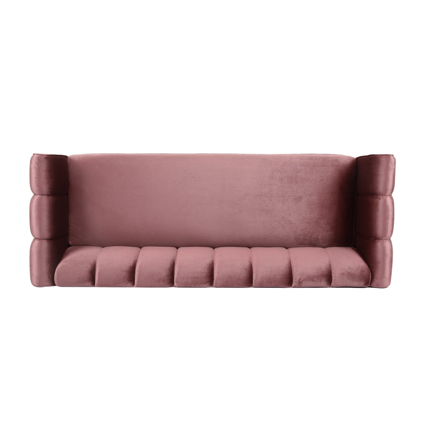 Blush Velvet 3-Seater Sofa - 83.25" Wide for Living Room