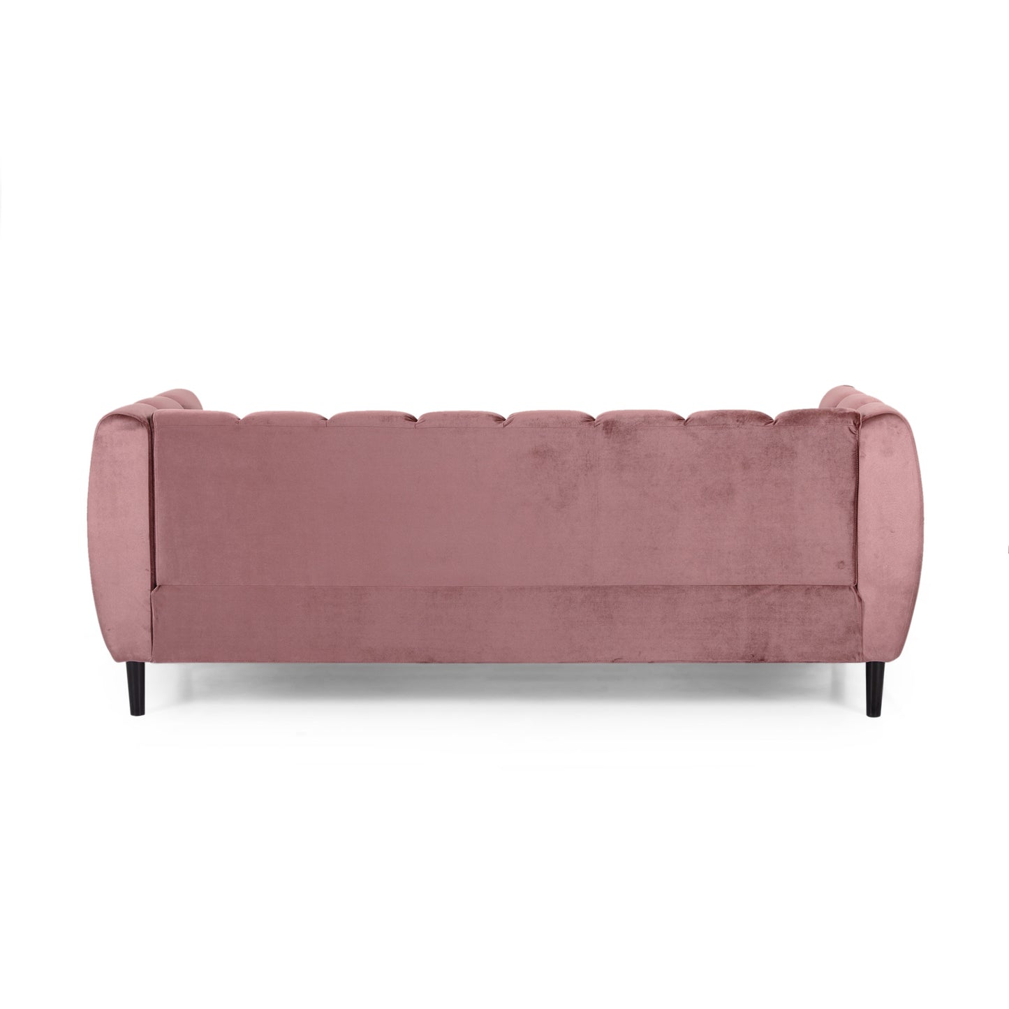 Blush Velvet 3-Seater Sofa - 83.25" Wide for Living Room