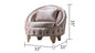 Taupe Polyester Wood Frame Sofa - Modern Style Chair