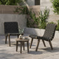 Outdoor 3-Piece Wood Patio Seating Set