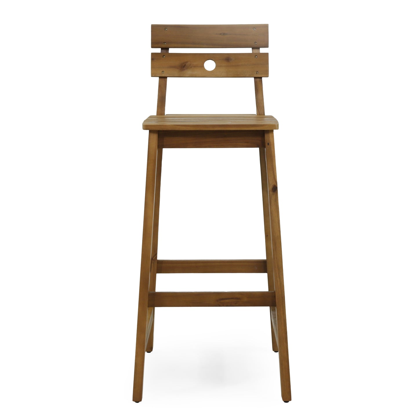 Ashlyn Barstool - Acacia Wood Dining Stools, Set of 2