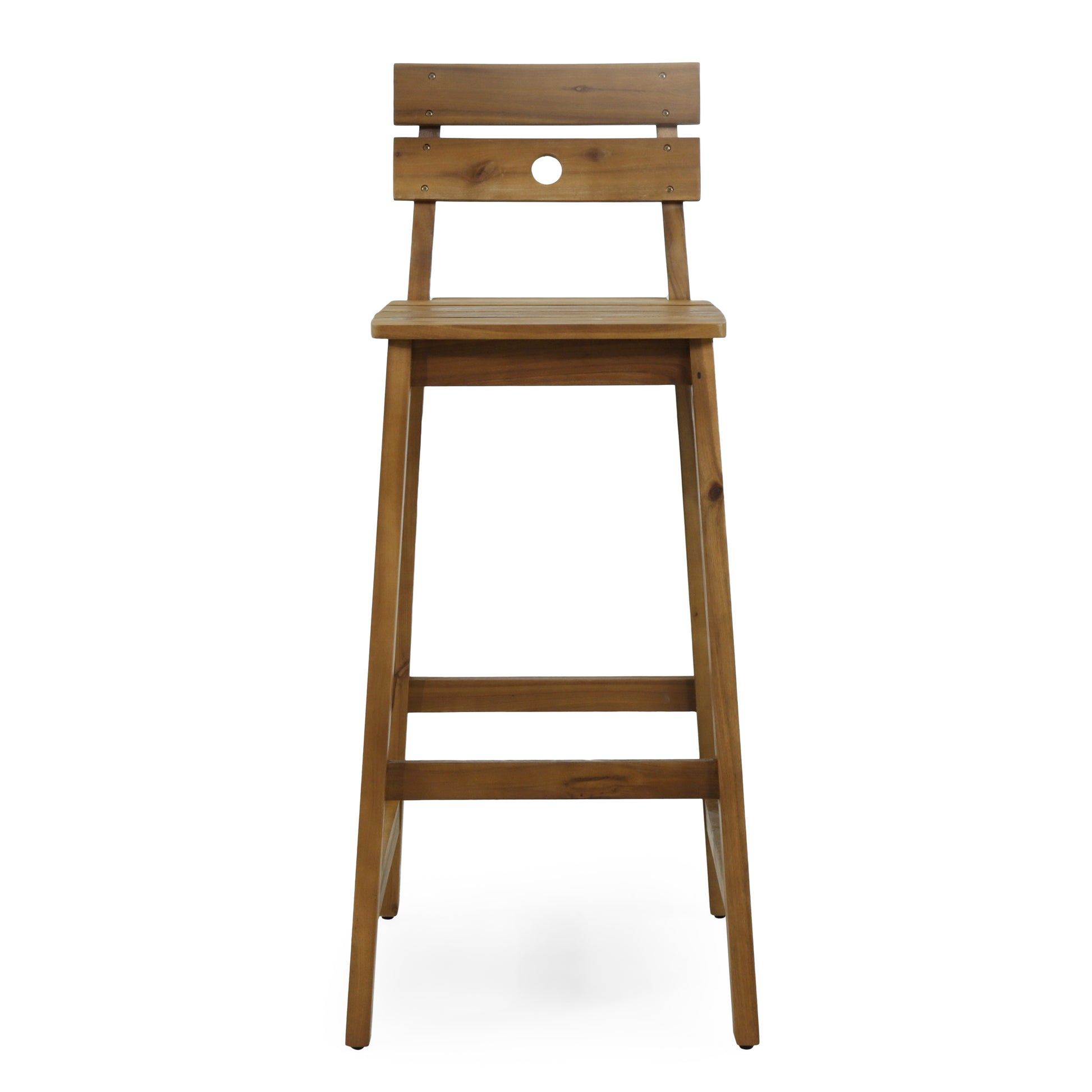Ashlyn Barstool - Acacia Wood Dining Stools, Set of 2