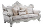 Melrose Traditional style Sofa in champagne and silver brush finish made with wood
