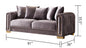 Impreza Silver Velvet Sofa - Modern Comfort & Style