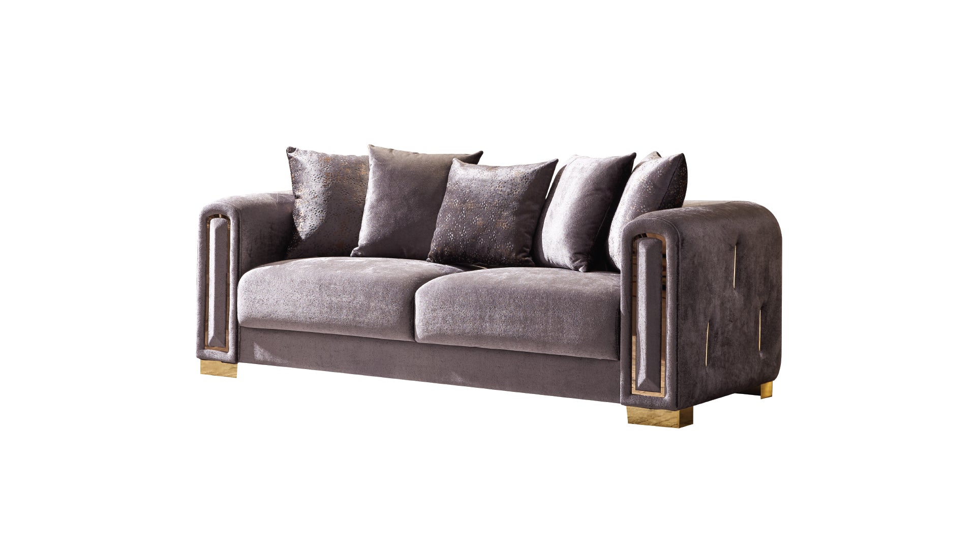 Impreza Silver Velvet Sofa - Modern Comfort & Style