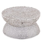 T3704-35 Modern Style 32" Coffee Table made with Aluminum Metal in Silver