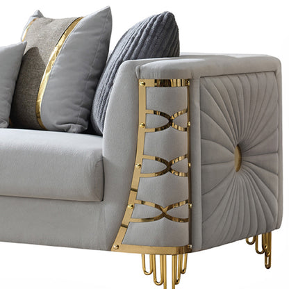Contessa Gray Fabric Sofa - 3 Seat Comfort
