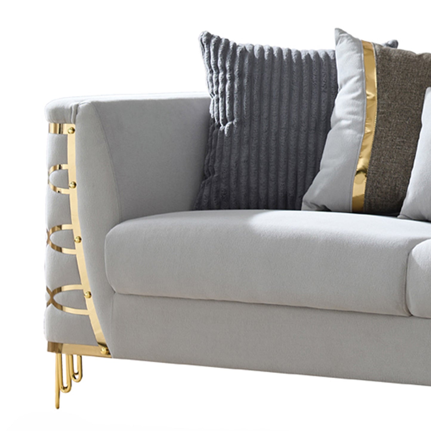 Contessa Gray Fabric Sofa - 3 Seat Comfort