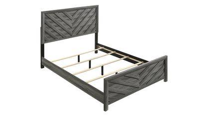 Denver Queen Bed - Modern Gray Wood Frame