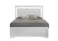 Blaze Upholstered Modern Style Full Bed Made with LED Headboard & Wood in White