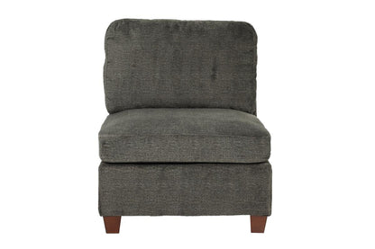 Grey Chenille Armless Sofa - 30" W for Home Spaces for Living Room