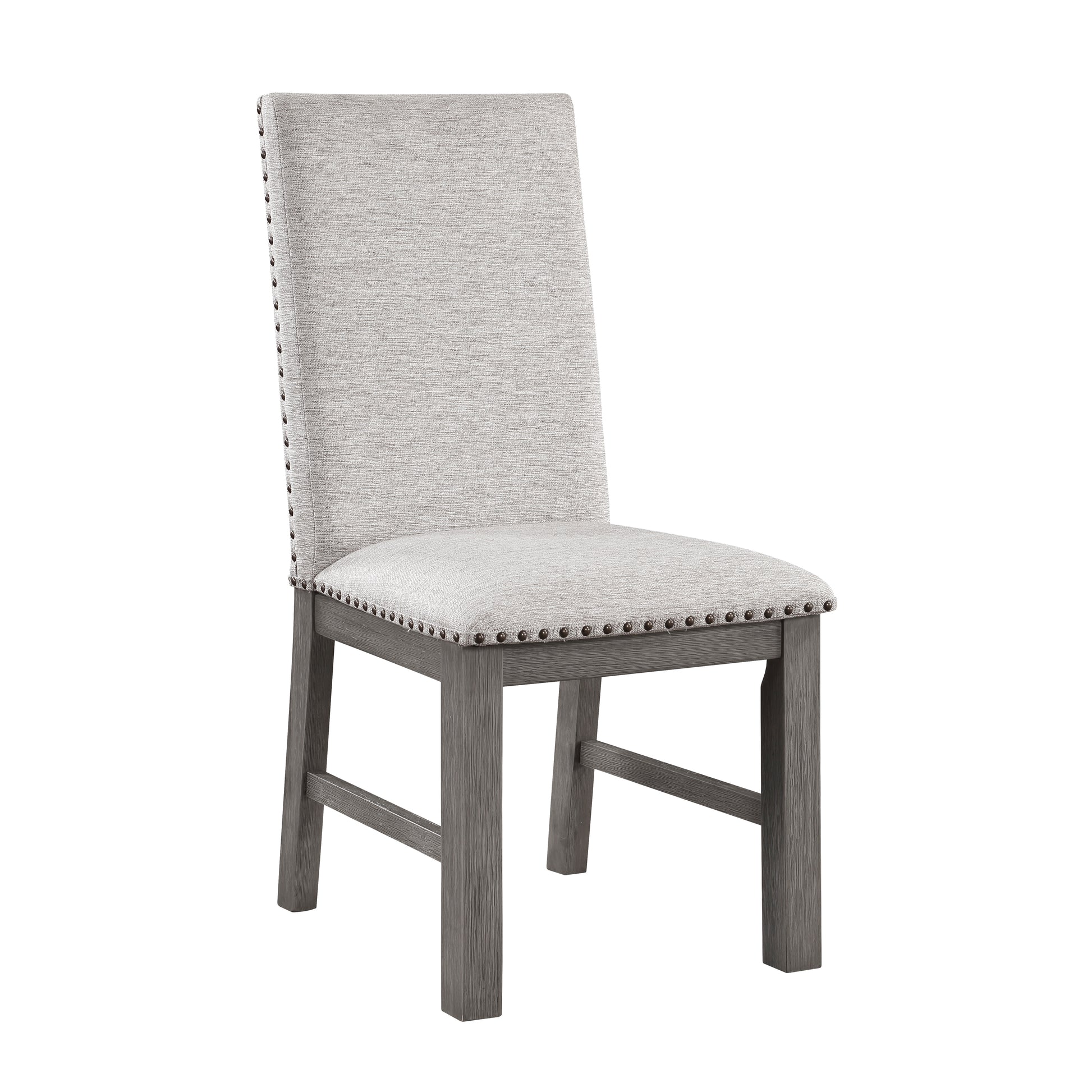 Rustic Gray Dining Table Set - 7 Pieces Extendable, Seats 6